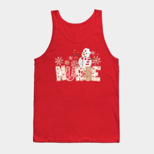 Christmas Nurse Life Snowman Scrub Top Tank Top